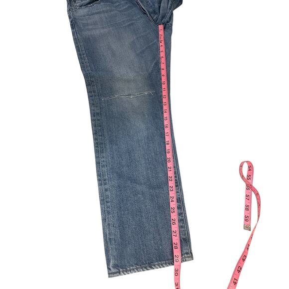 Moussy Vintage Saab Cotton Tapered Jeans Distressed Made In Japan Women's 38 - Picture 14 of 15